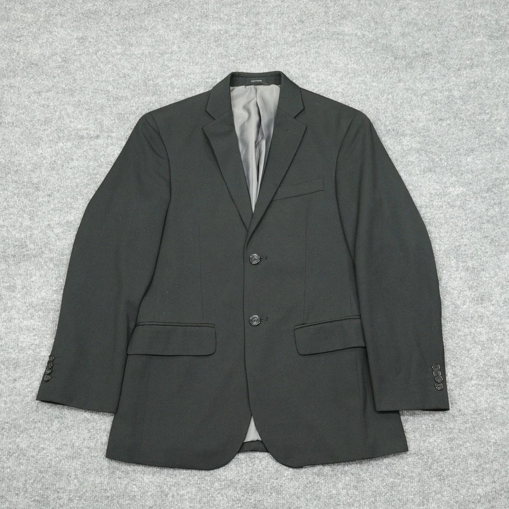 J.Ferrar Suit Jacket Men 34 Short Black Two Button Double Vented Formal Business